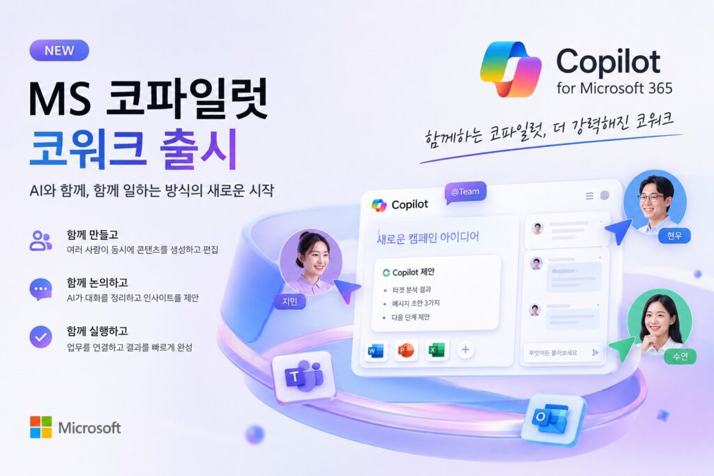 MS 코파일럿 코워크 출시